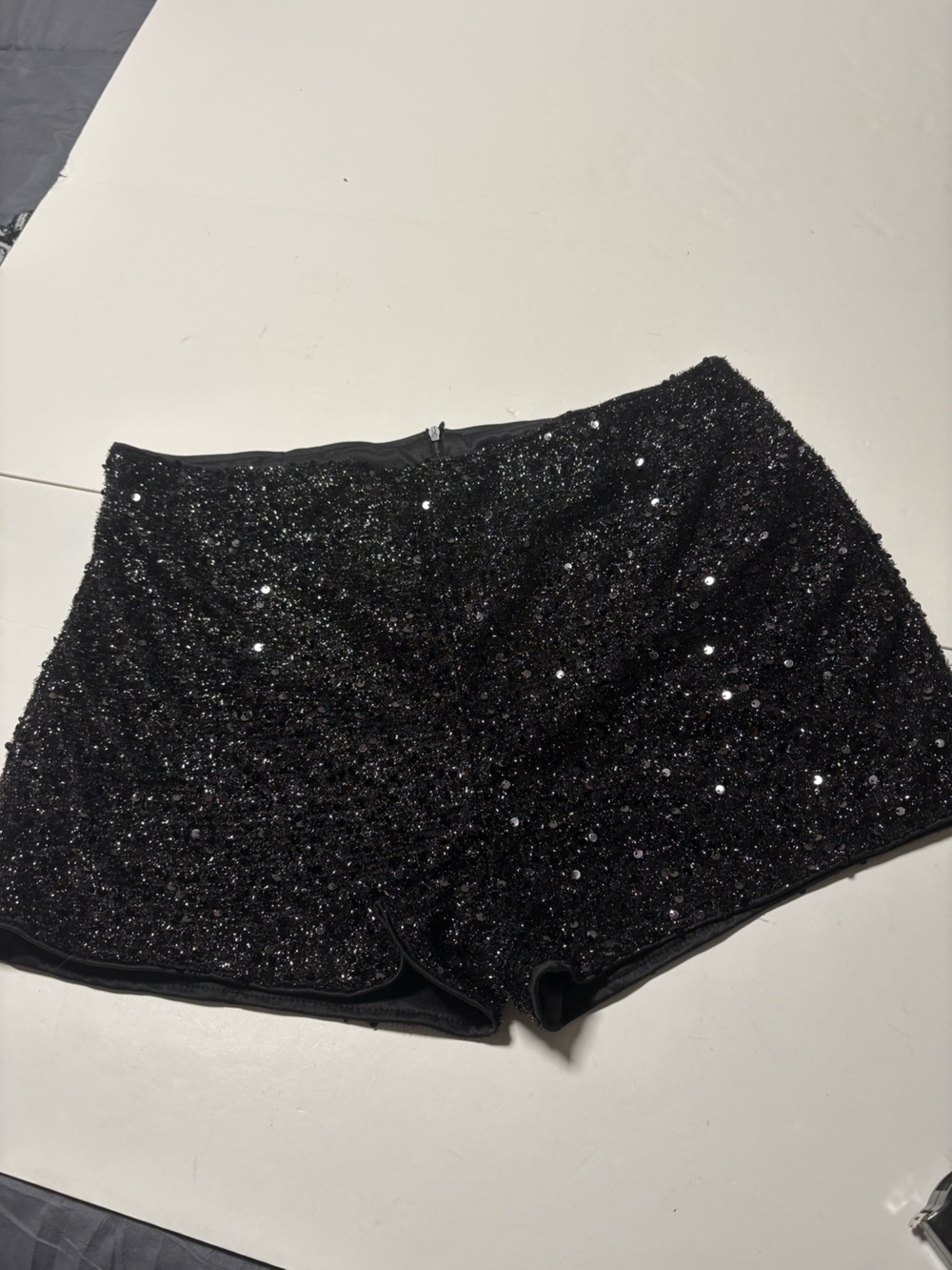 5/$15 Sequined Fully Lined Club Shorts Sparkle Sequins Black 2X Curvy